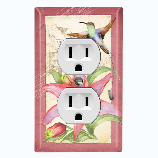 WorldAcc Flowers and Humming Bird Barn House 1 Gang Toggle Light